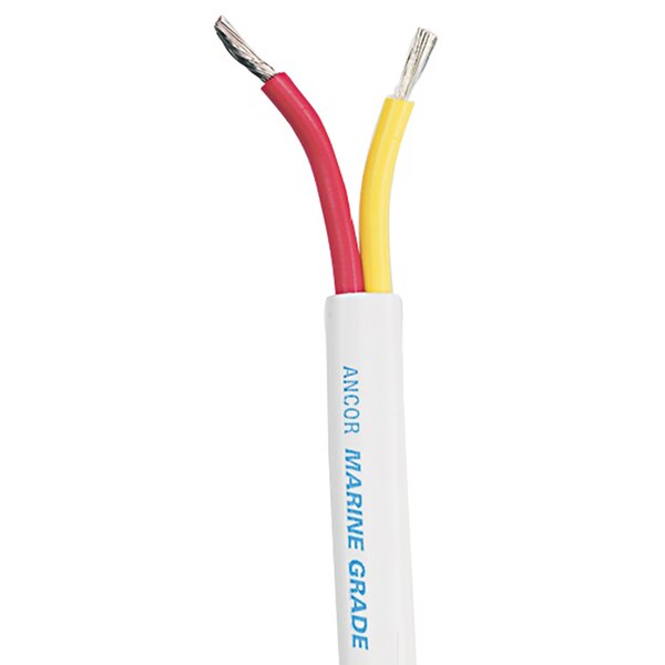 Primary Wire, Marine, 14 AWG, 2C C, White, Vinyl, Stranded, 600V, 250 ft.